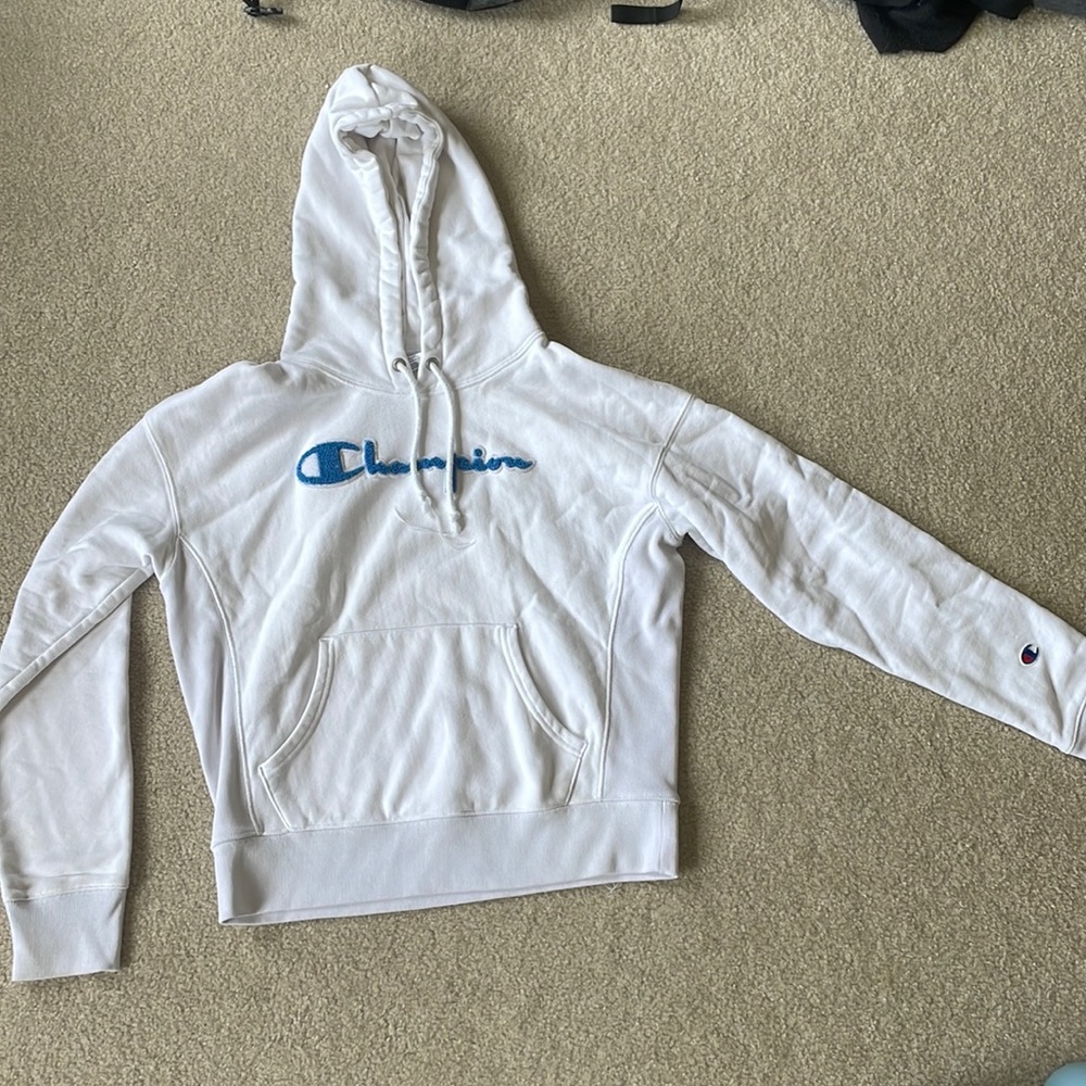 White Champion Hoodie